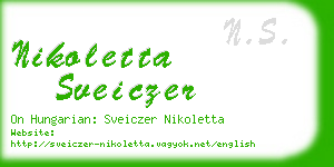 nikoletta sveiczer business card